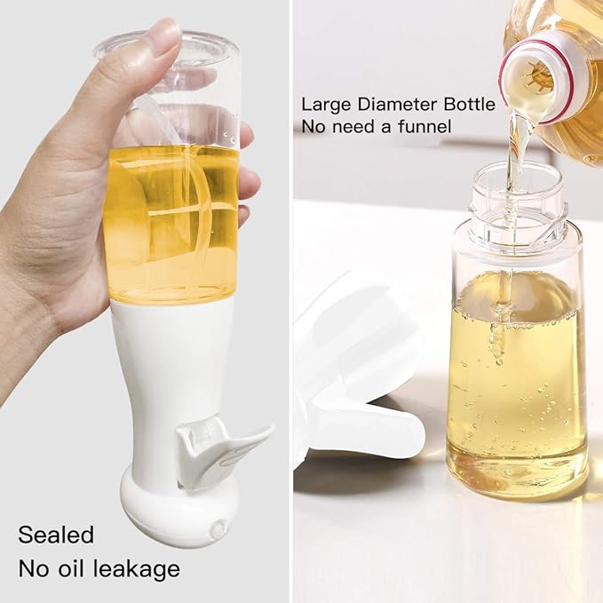 470 ml 2‑in‑1 Glass Oil Sprayer & Pourer — قارورة بخّاخ وموزّع زيت زجاجية 2‑في‑1 (470 مل)