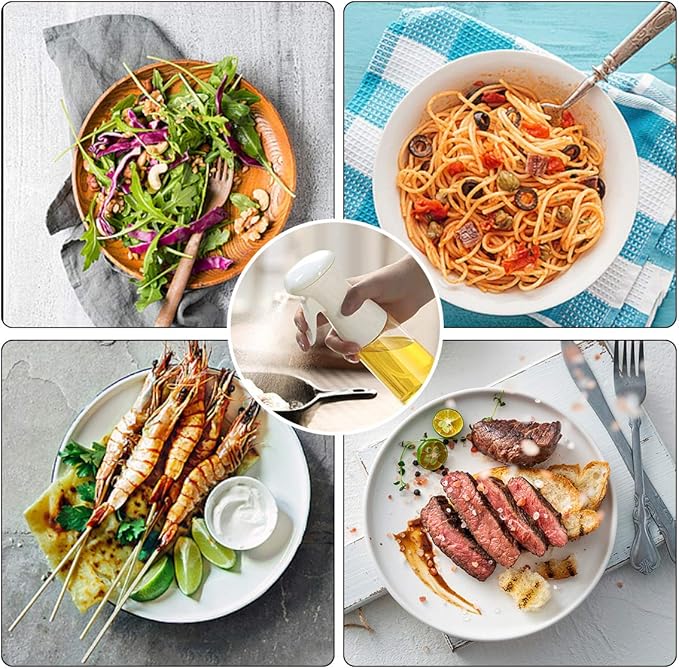 470 ml 2‑in‑1 Glass Oil Sprayer & Pourer — قارورة بخّاخ وموزّع زيت زجاجية 2‑في‑1 (470 مل)