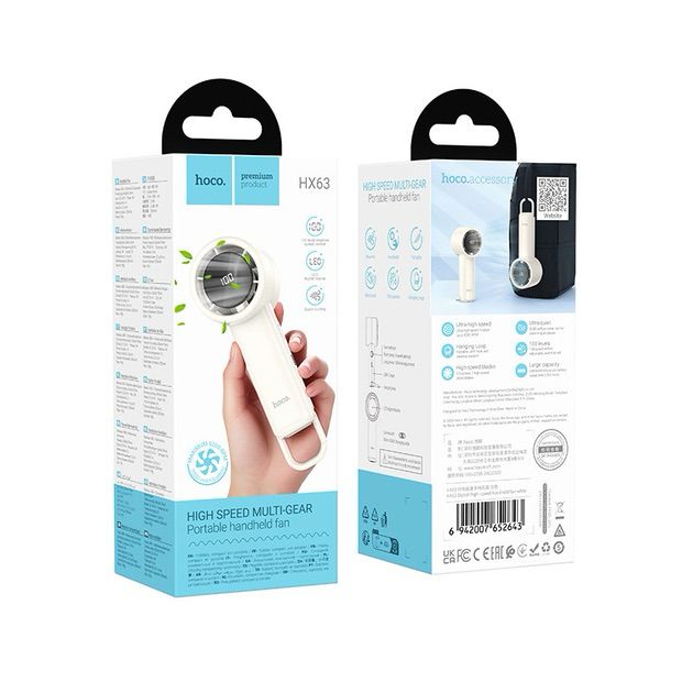 Hoco™ Portable Handheld Mini Fan – USB Rechargeable, Powerful & Quiet