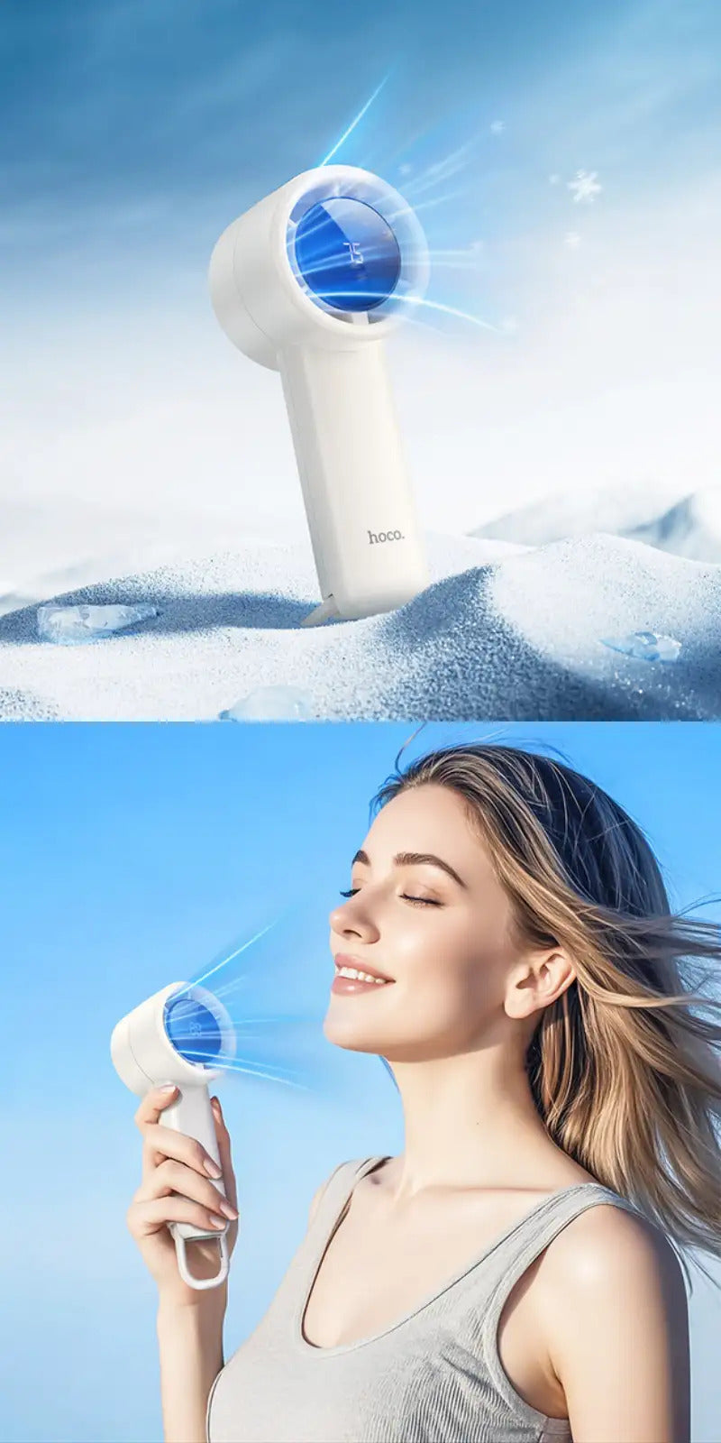 Hoco™ Portable Handheld Mini Fan – USB Rechargeable, Powerful & Quiet